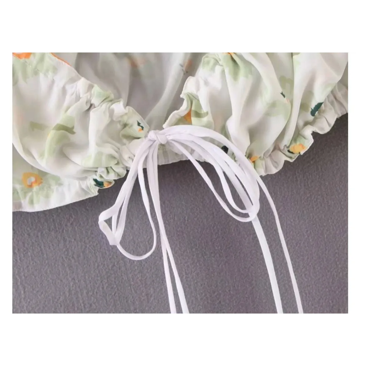 Women’s Floral Printed Chiffon Crop Top - Women’s Clothing & Accessories - 4