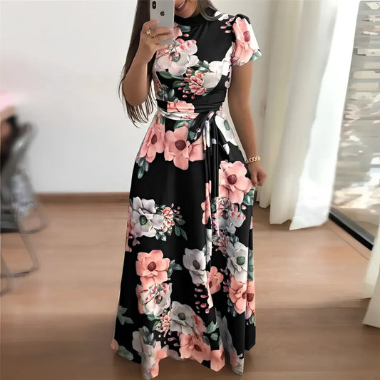 Women’s Floral Printed Maxi Dress - All Dresses - 1