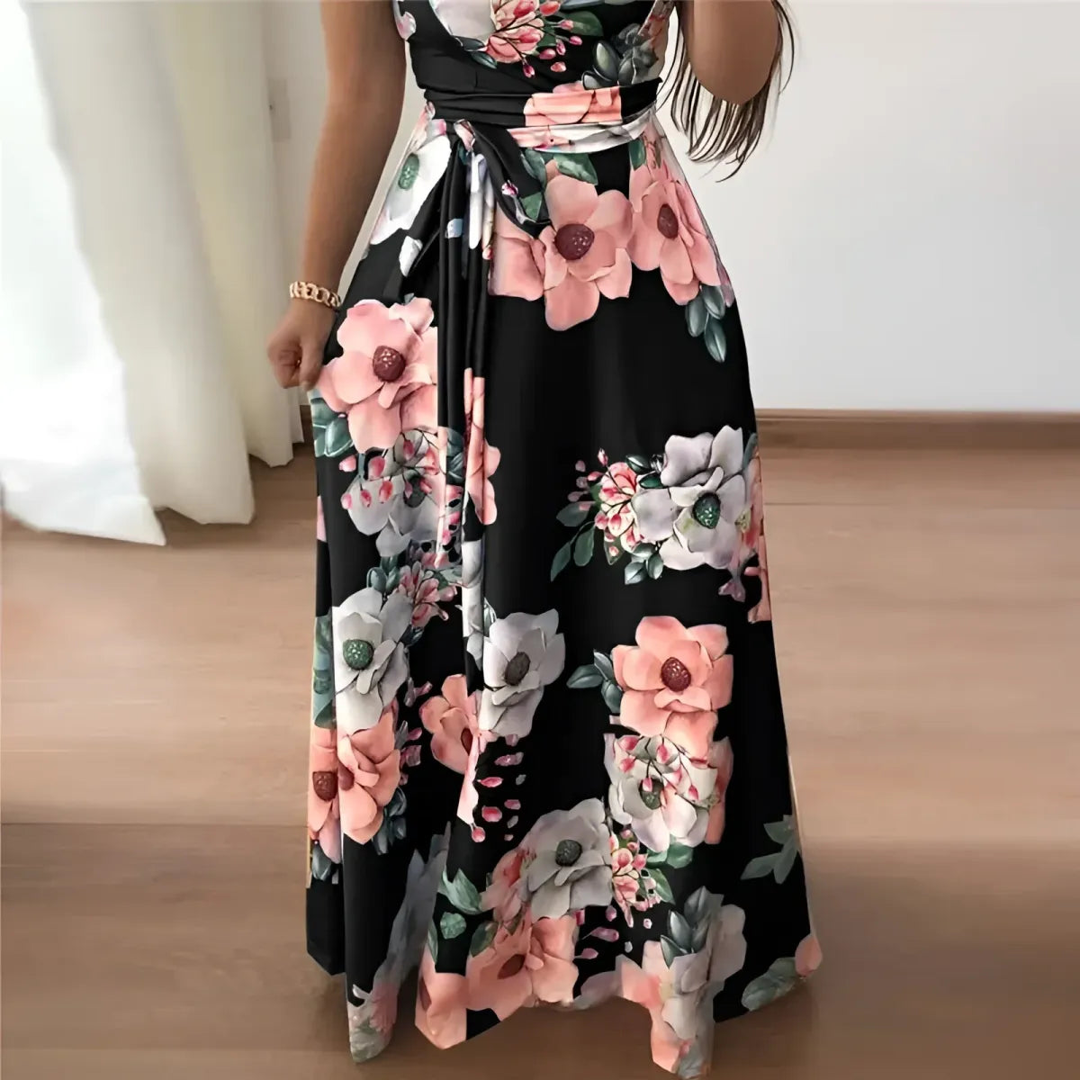 Women’s Floral Printed Maxi Dress - All Dresses - 2