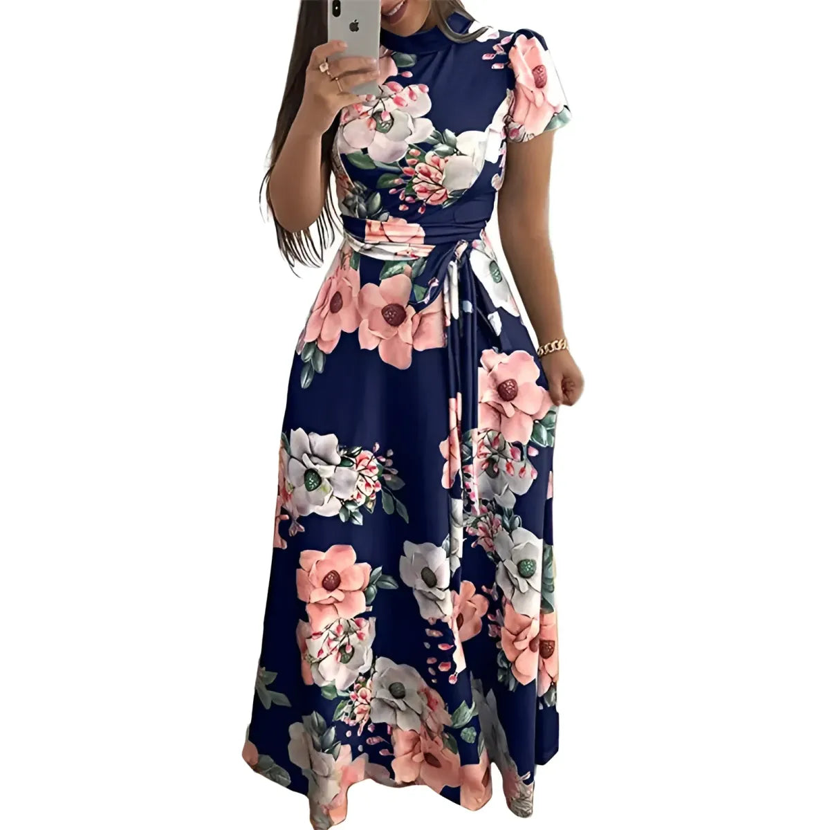 Women’s Floral Printed Maxi Dress - All Dresses - 9