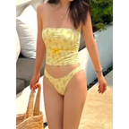 Floral Strapless Bikini Set – Spice Girl Style Summer Beachwear - Sexy Products - Swimwear - 2