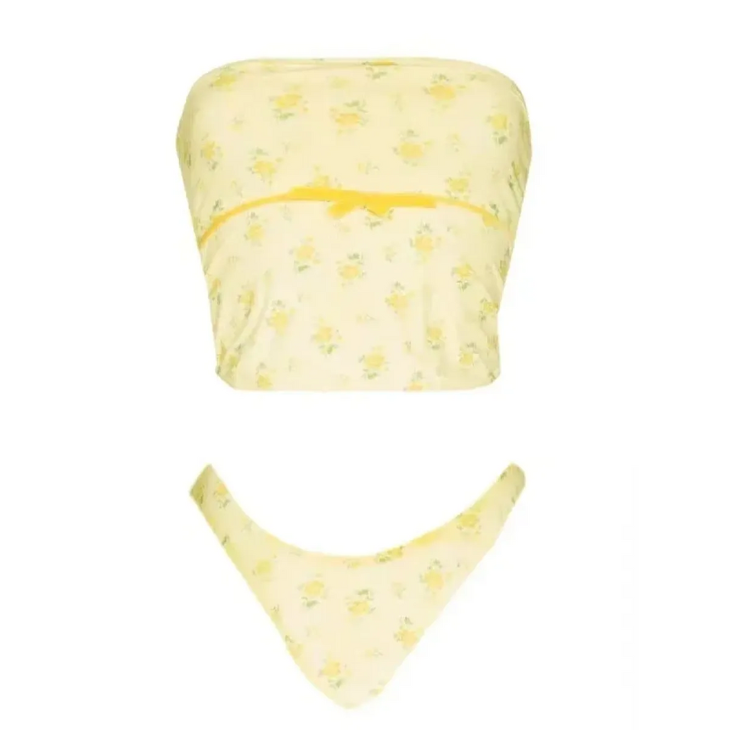 Floral Strapless Bikini Set – Spice Girl Style Summer Beachwear - Sexy Products - Swimwear - 8