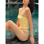 Floral Strapless Bikini Set – Spice Girl Style Summer Beachwear - Sexy Products - Swimwear - 3