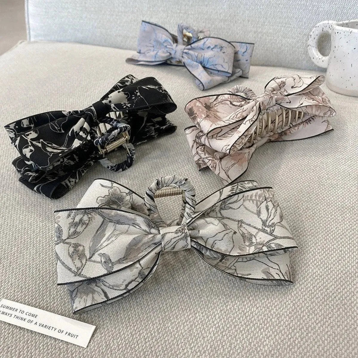 Floral Vintage Bow Hair Clip - Accessories - Hair Accessories - 1