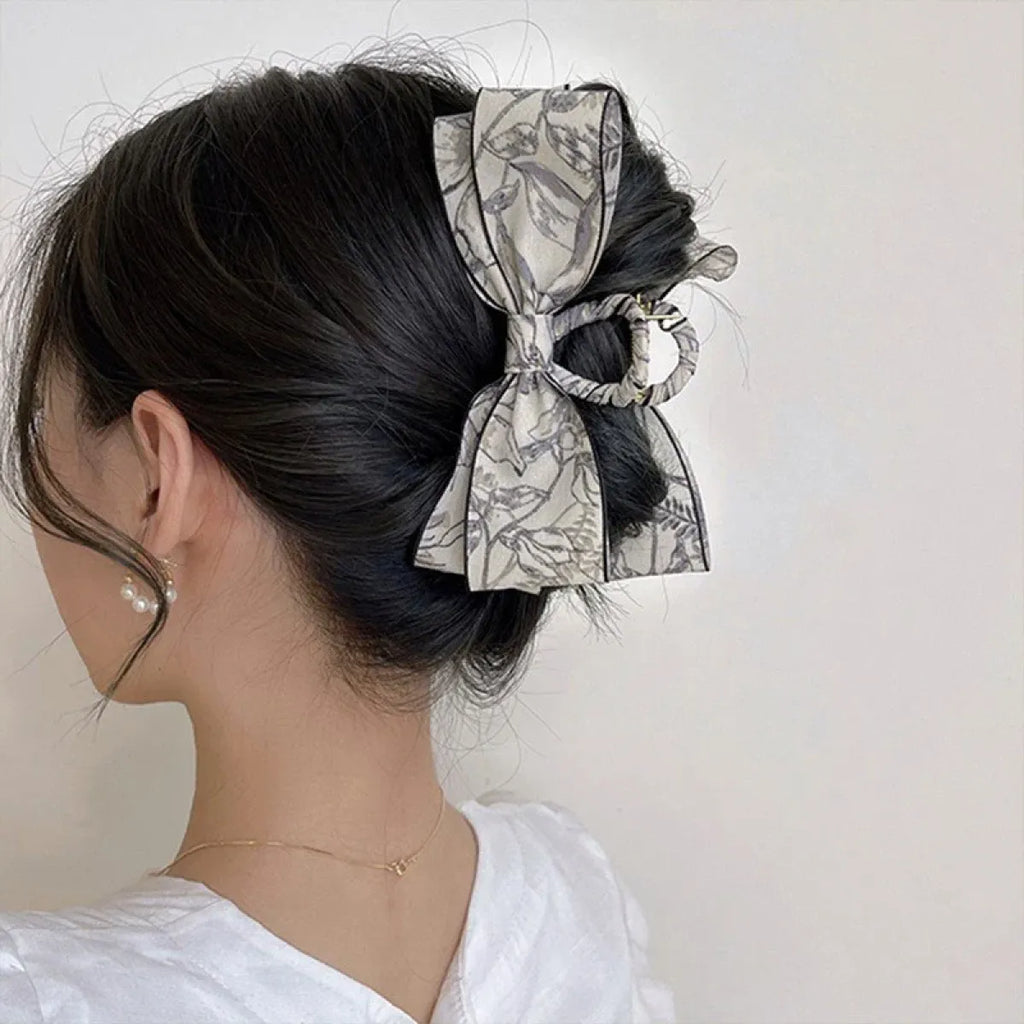 Floral Vintage Bow Hair Clip - Accessories - Hair Accessories - 5