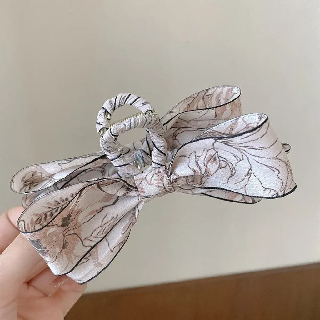 Floral Vintage Bow Hair Clip - Accessories - Hair Accessories - 9