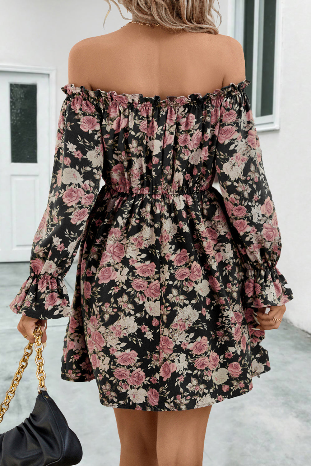 Floral Off-Shoulder Flounce Sleeve Dress - All Dresses - Dresses - 8 - 2024