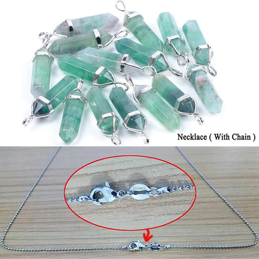 Colorful Fluorite Quartz Necklace - Accessories - 10