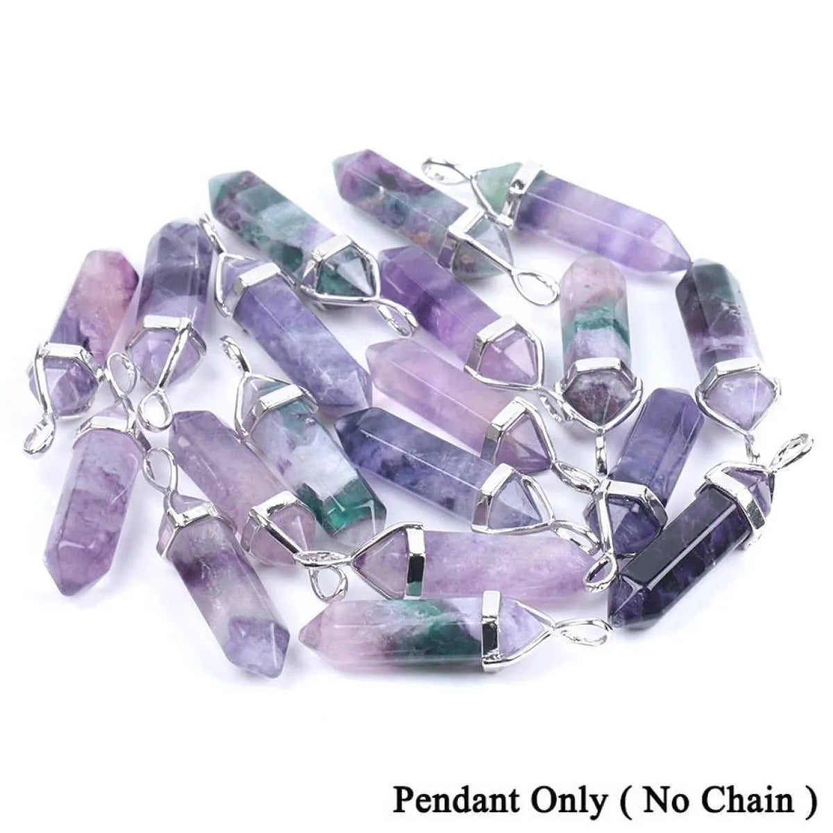 Colorful Fluorite Quartz Necklace - Women’s Jewelry - 11