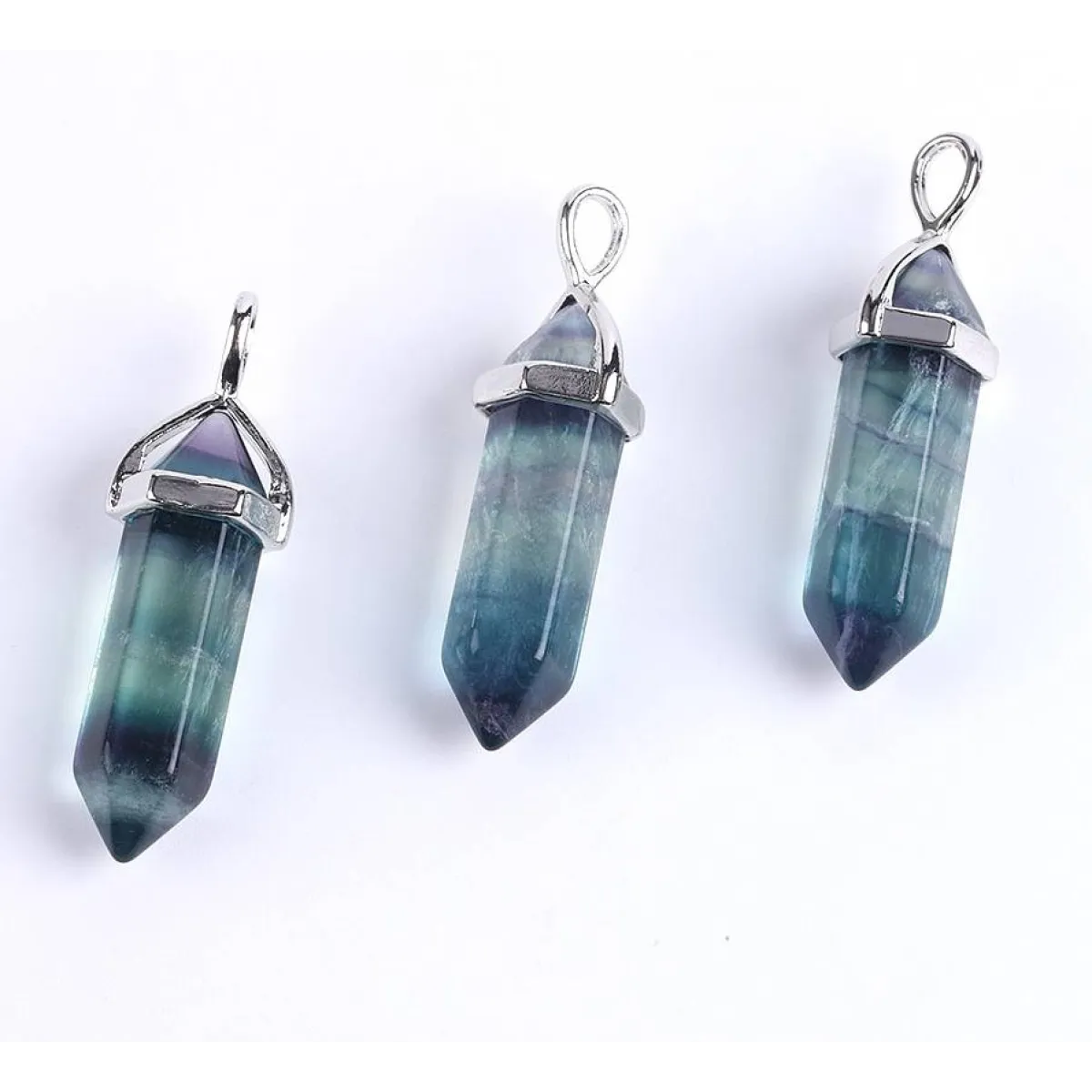 Colorful Fluorite Quartz Necklace - Women’s Jewelry - 8