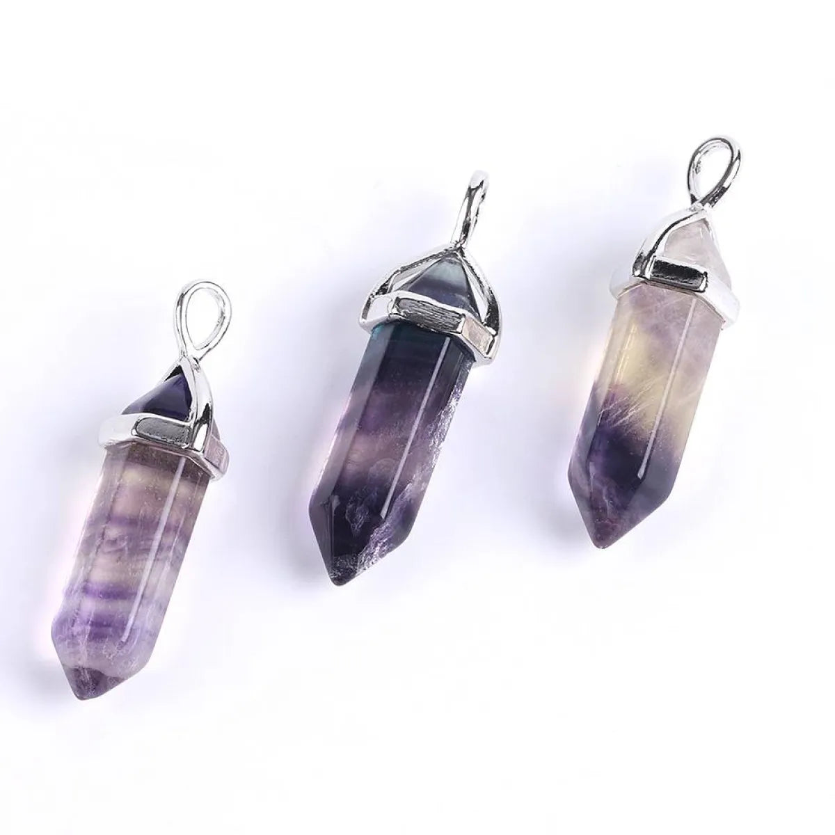 Colorful Fluorite Quartz Necklace - Women’s Jewelry - 9