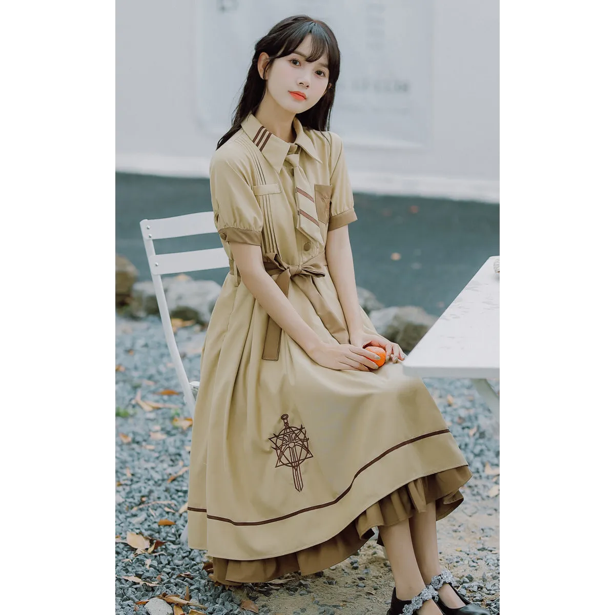 French Retro Schoolgirl Lolita Swing Dress - All Dresses - 10