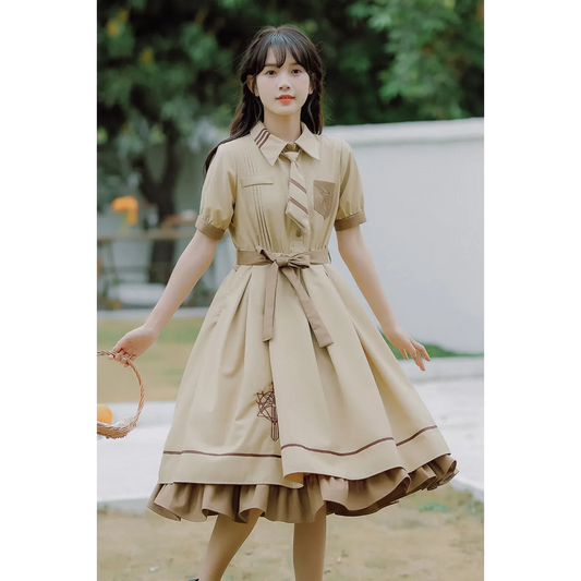 French Retro Schoolgirl Lolita Swing Dress - All Dresses - 11