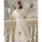 French Retro Schoolgirl Lolita Swing Dress - All Dresses - 2