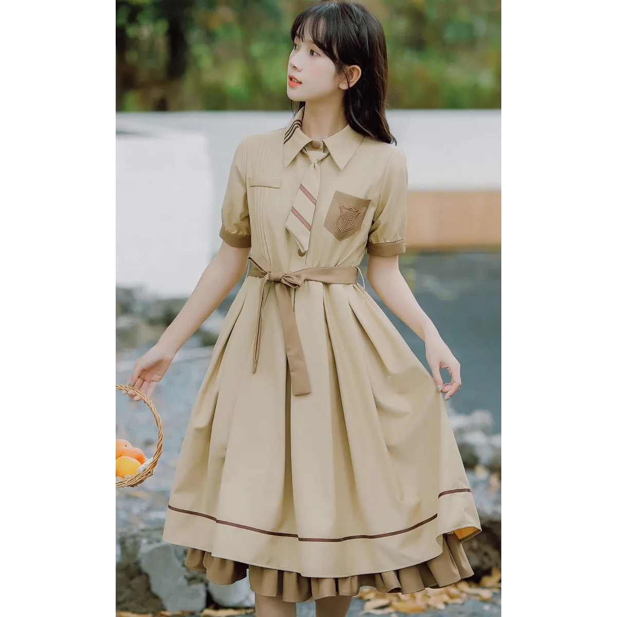 French Retro Schoolgirl Lolita Swing Dress - All Dresses - 9