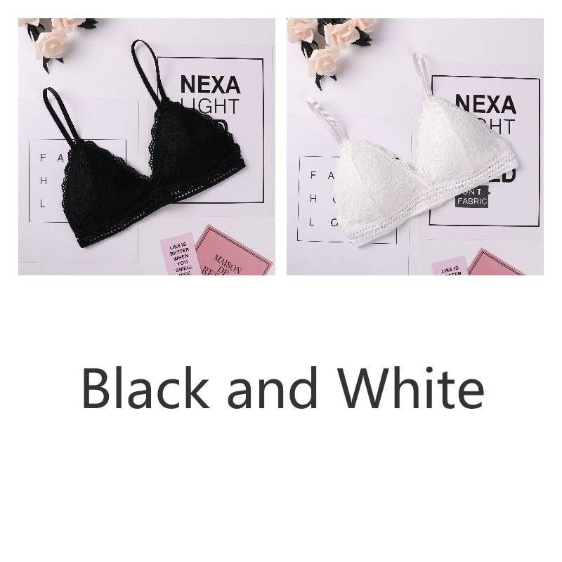 French Wireless Bra - Black/White / One Size - Women’s Clothing & Accessories - Bras - 17 - 2024