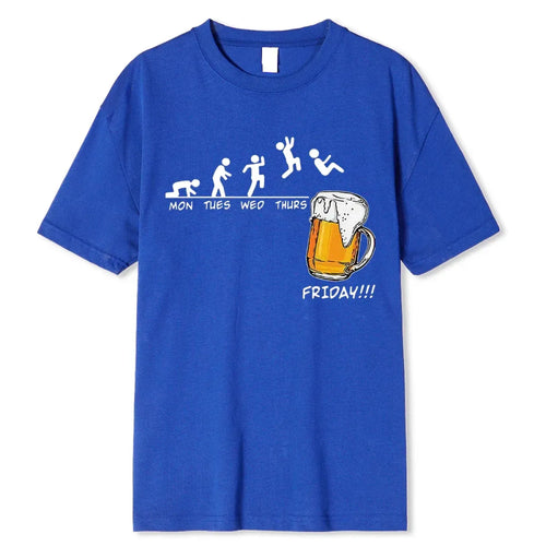 Friday Beer Print Men’s T-Shirt: Funny Hip Hop Streetwear - T-Shirts - 2