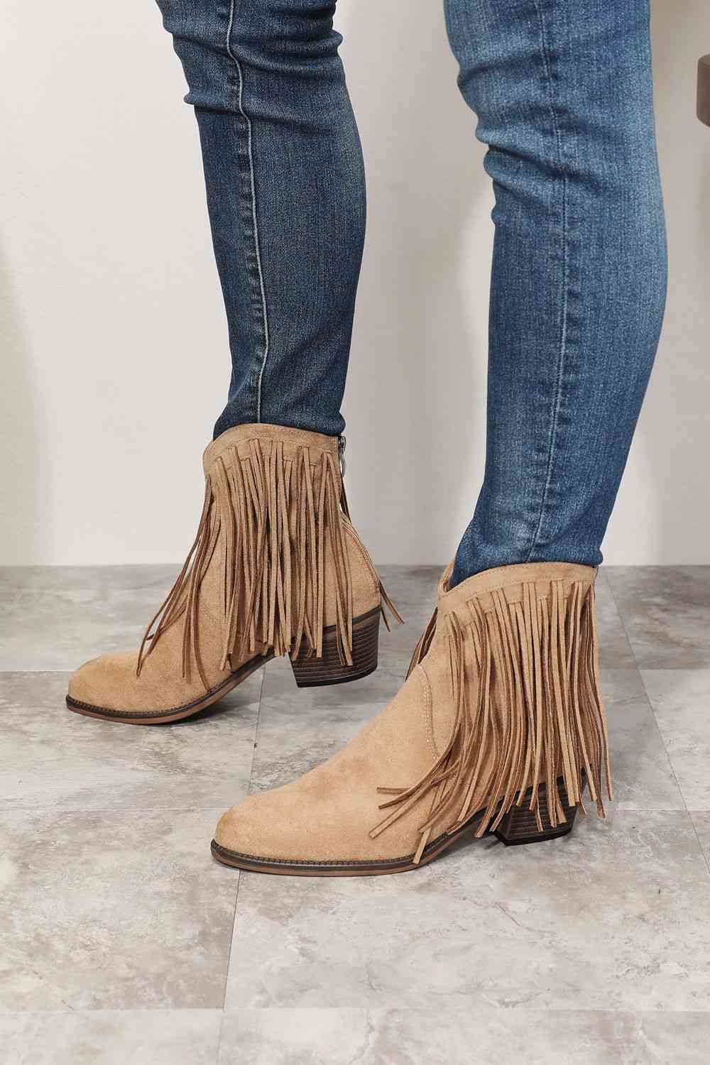 Legend Women’s Fringe Cowboy Western Ankle Boots - Women’s Clothing & Accessories - Shoes - 4 - 2024