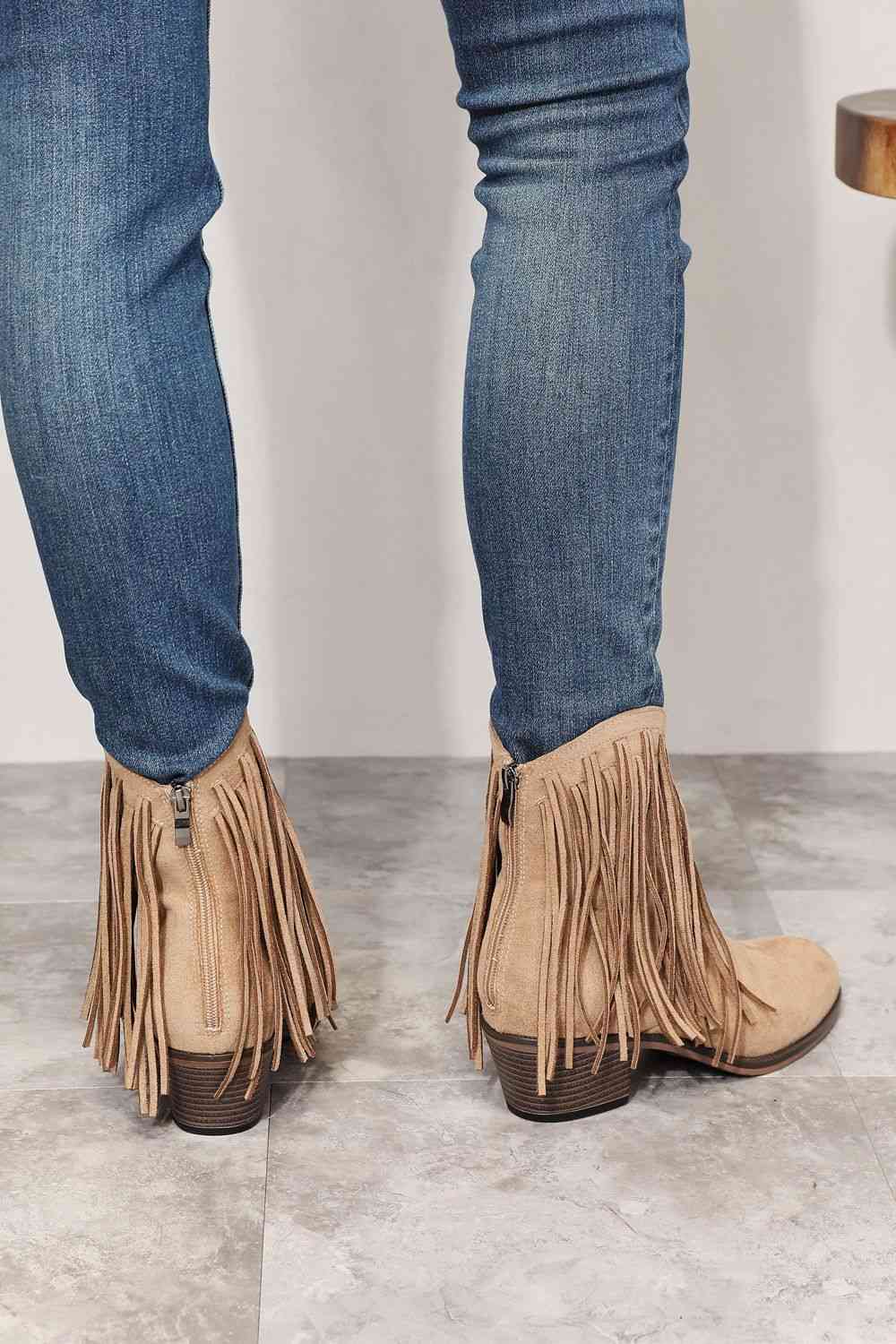 Legend Women’s Fringe Cowboy Western Ankle Boots - Women’s Clothing & Accessories - Shoes - 5 - 2024