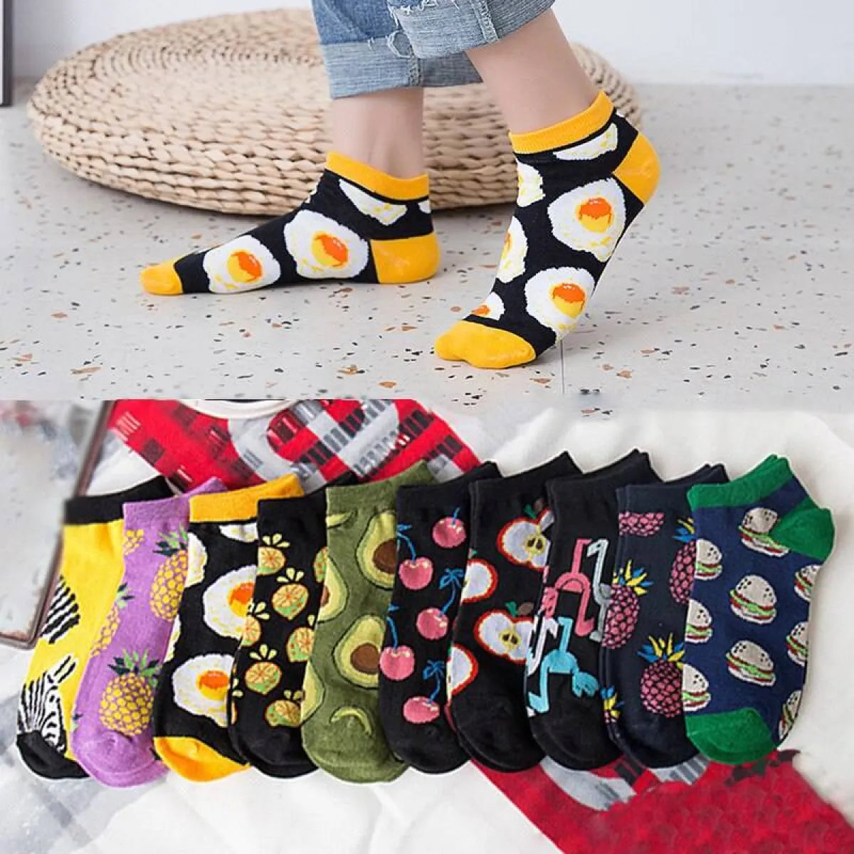 Fruits Printed Harajuku Socks - Accessories - 1