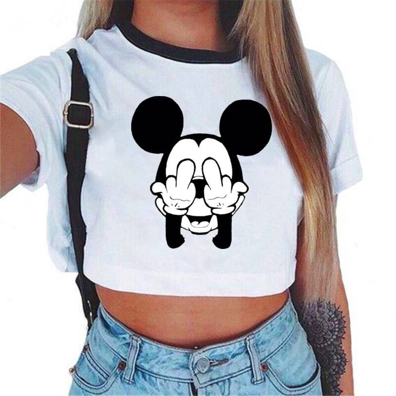 Funny T-Shirts - Mickey / M / White - T-Shirts - Shirts & Tops - 21 - 2024