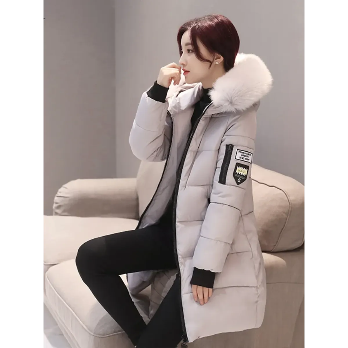 Fur Collar Hooded Long Winter Parka - Women’s Clothing & Accessories - Jacket - 3