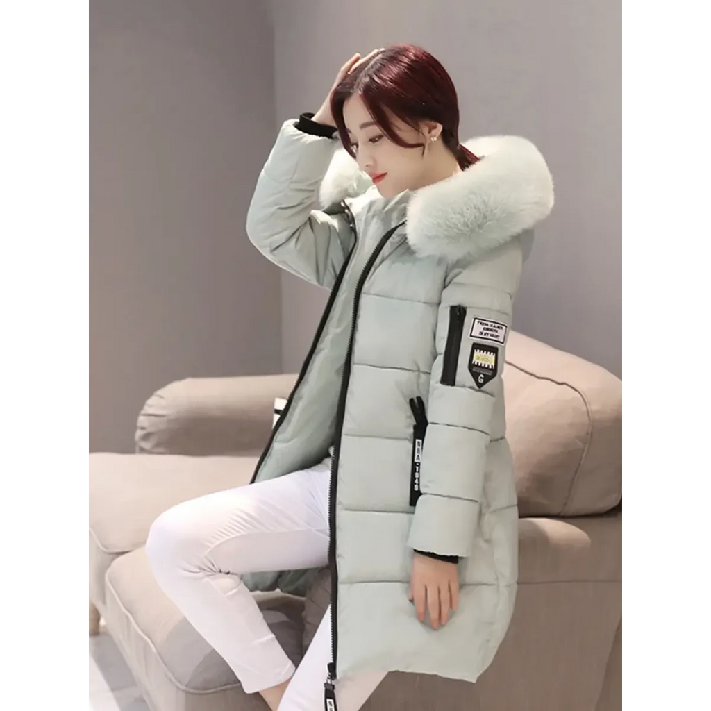 Fur Collar Hooded Long Winter Parka - Women’s Clothing & Accessories - Jacket - 1