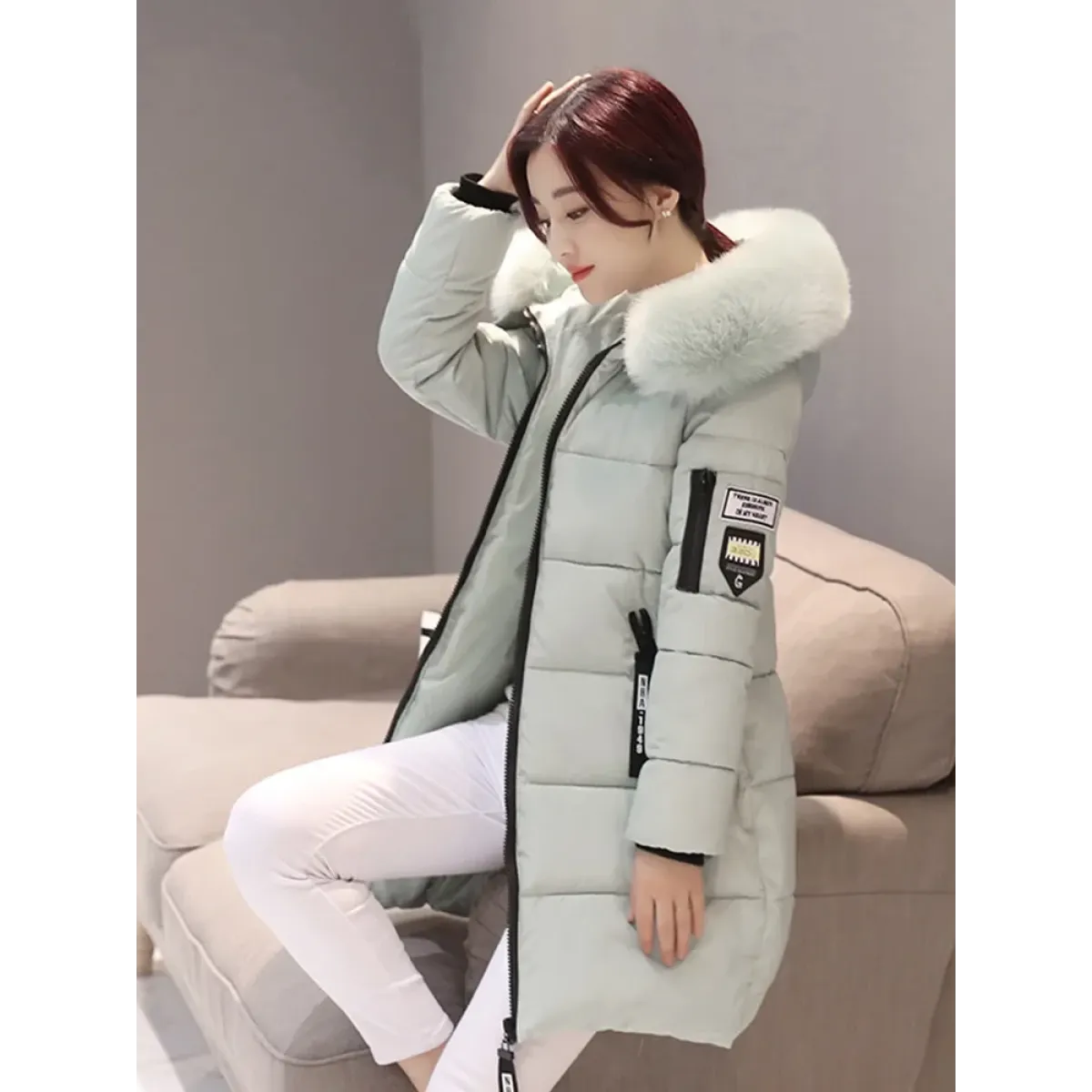 Fur Collar Hooded Long Winter Parka - Women’s Clothing & Accessories - Jacket - 1