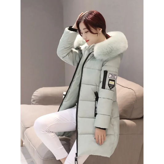 Fur Collar Hooded Long Winter Parka - Women’s Clothing & Accessories - Jacket - 1