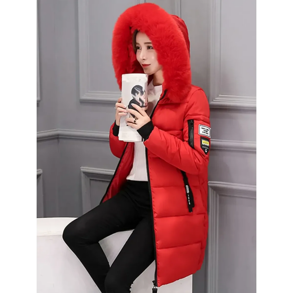 Fur Collar Hooded Long Winter Parka - Women’s Clothing & Accessories - Jacket - 2