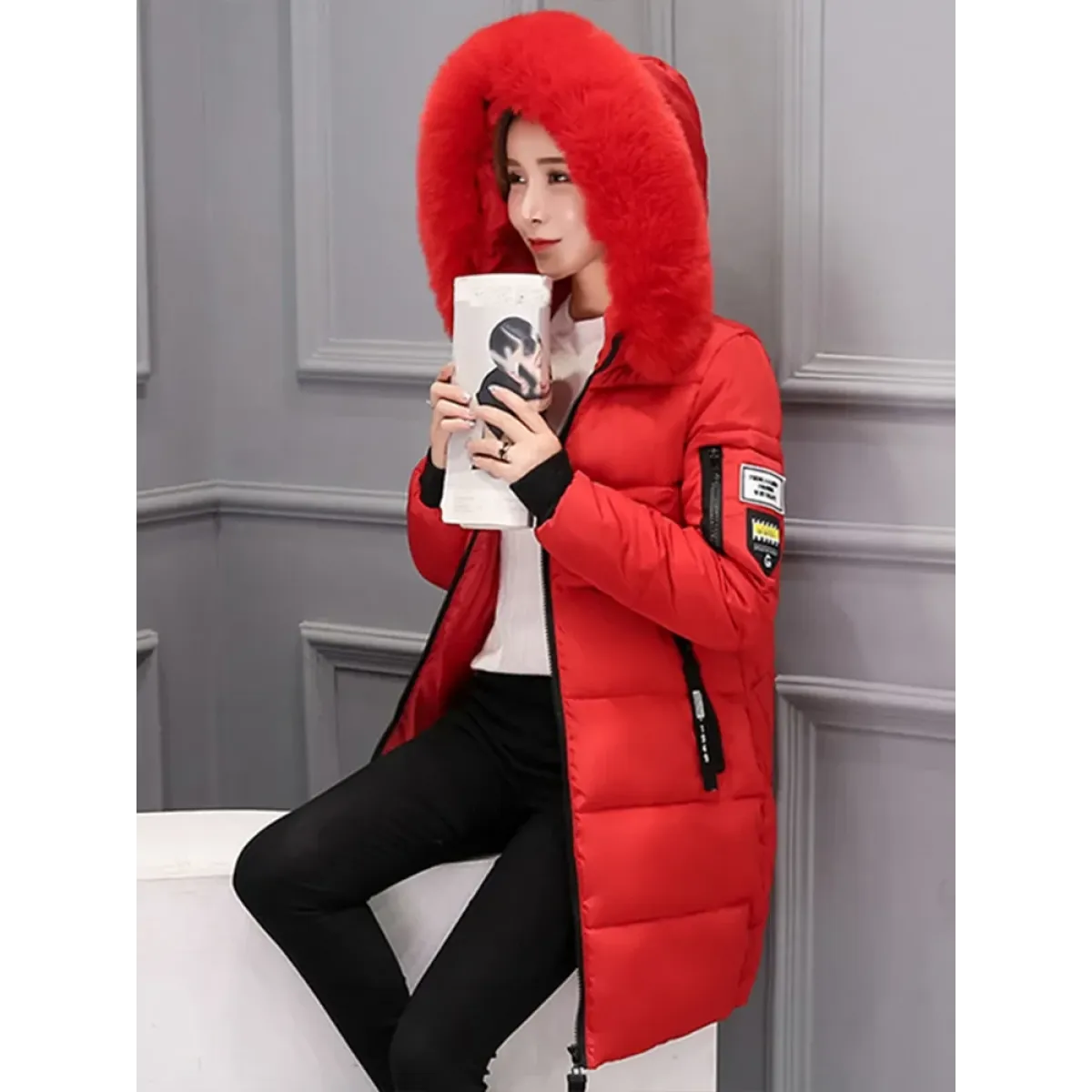 Fur Collar Hooded Long Winter Parka - Women’s Clothing & Accessories - Jacket - 2