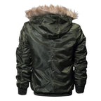 Fur Collar Military Flight Jacket - Jackets & Coats - 8