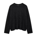 Burgundy Fluffy Knit O-Neck Sweater - Sweaters - Sweater / Pullover - 9