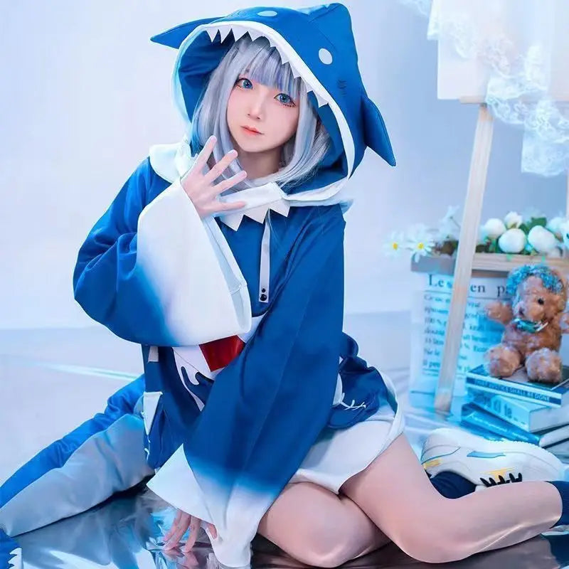 Hololive Gawr Gura Shark Cosplay - Complete Set with Tail - Cosplay - Costumes - 3 - 2024