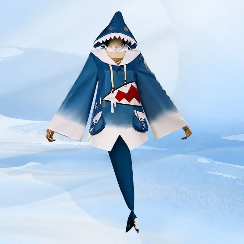 Hololive Gawr Gura Shark Cosplay - Complete Set with Tail - Cosplay - Costumes - 4 - 2024