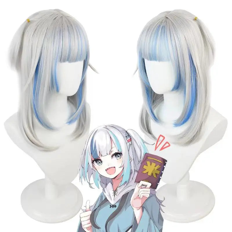 Hololive Gawr Gura Shark Cosplay - Complete Set with Tail - Only wig / one size - Cosplay - Costumes - 7 - 2024