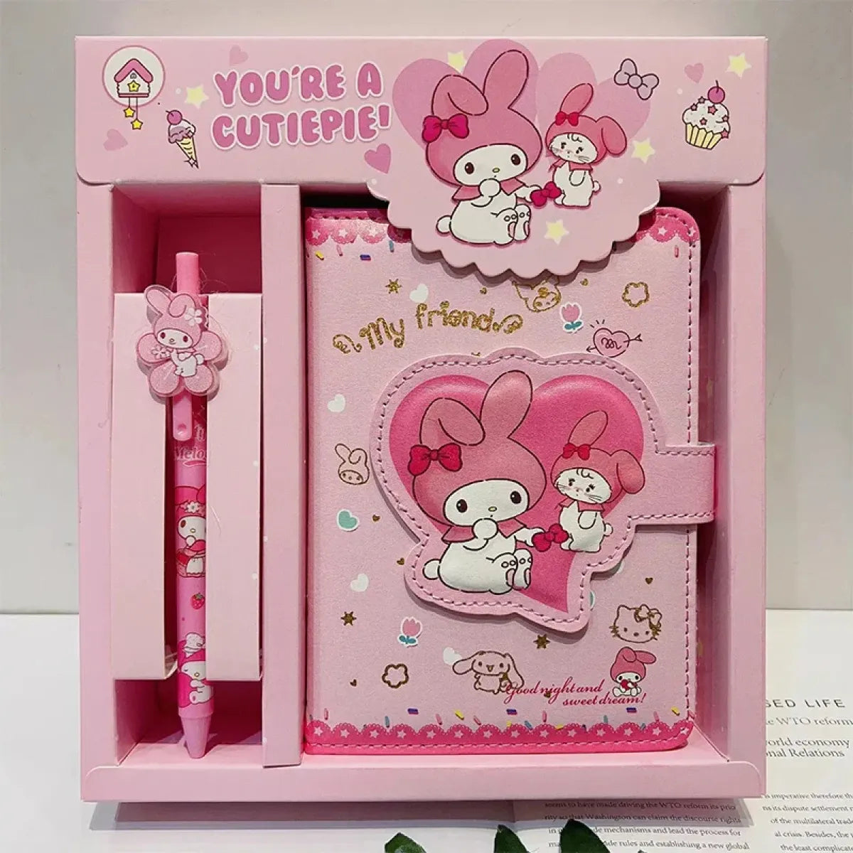 Sanrio Cinnamoroll Notebook & Gel Pen Gift Set - Harajuku Style - Notebook / Journal - 10
