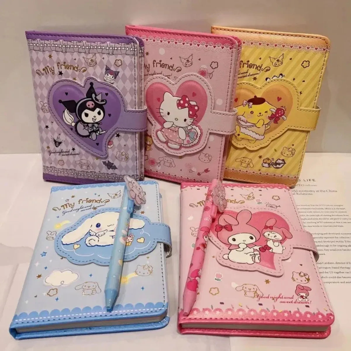 Sanrio Cinnamoroll Notebook & Gel Pen Gift Set - Harajuku Style - Notebook / Journal - 5