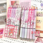 Sanrio Hello Kitty & Kuromi 6pc Gel Pen Set - Harajuku Style - Pen / Pencil - 8