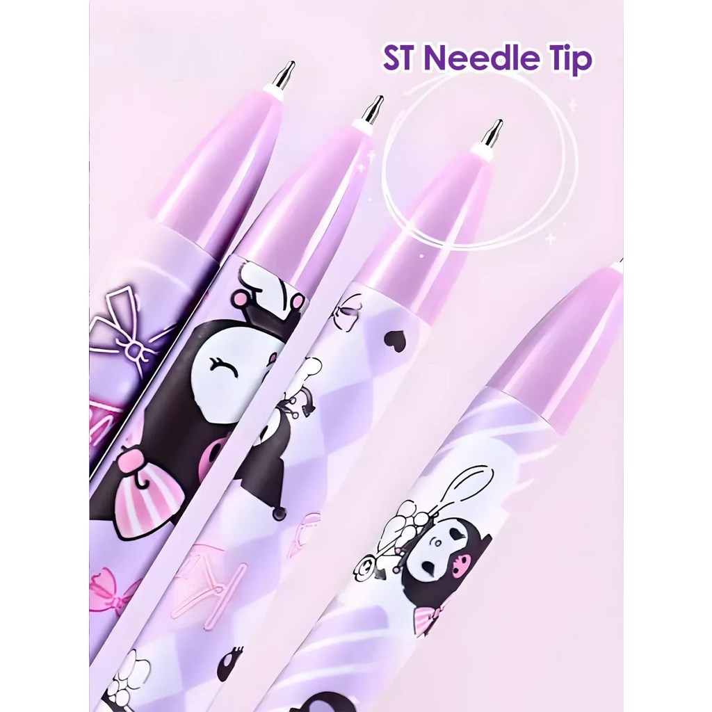 Sanrio Hello Kitty & Kuromi 6pc Gel Pen Set - Harajuku Style - Pen / Pencil - 4
