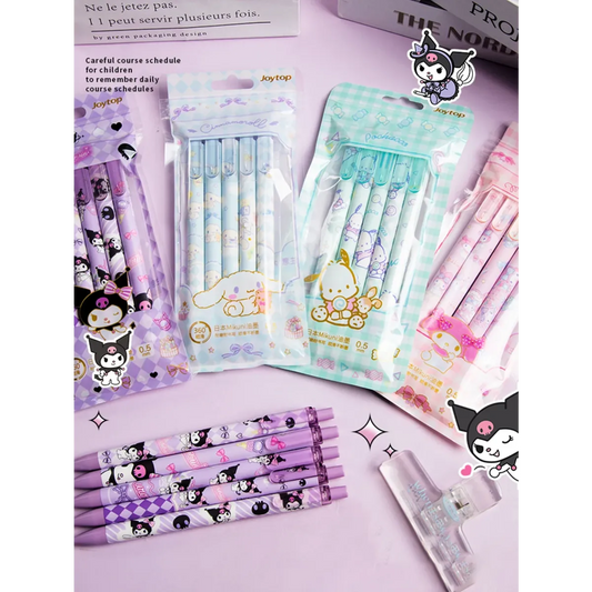 Sanrio Hello Kitty & Kuromi 6pc Gel Pen Set - Harajuku Style - Pen / Pencil - 2