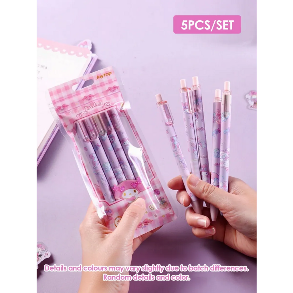 Sanrio Hello Kitty & Kuromi 6pc Gel Pen Set - Harajuku Style - Pen / Pencil - 9