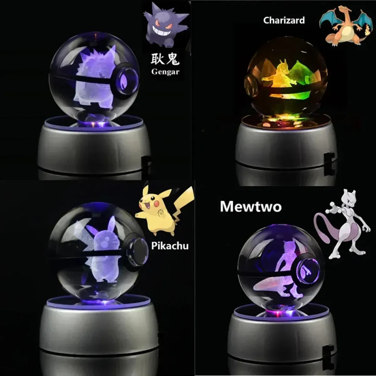 Pokemon 3D Crystal Ball - Anime - 1