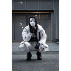 Genova 01A White Resin Face Mask - Harajuku Style - Cosplay Outfit - 10