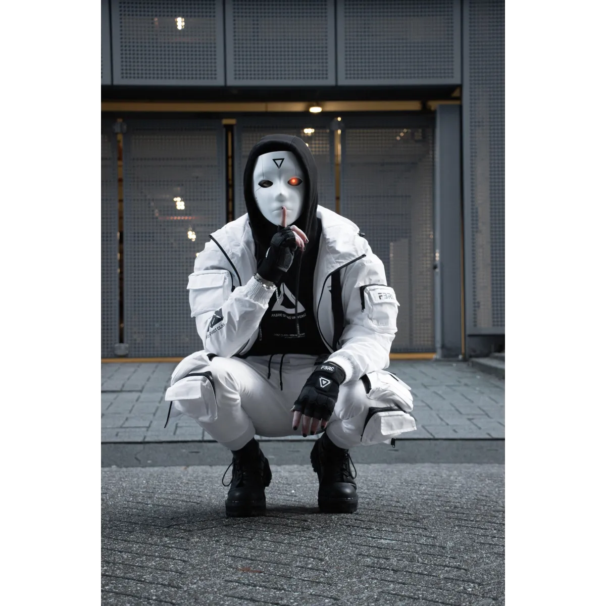 Genova 01A White Resin Face Mask - Harajuku Style - Cosplay Outfit - 10