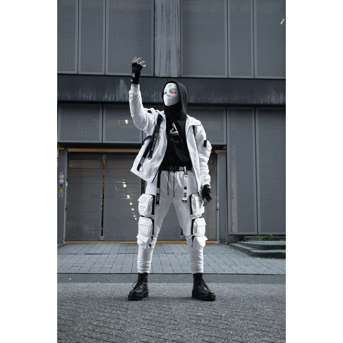 Genova 01A White Resin Face Mask - Harajuku Style - Cosplay Outfit - 9