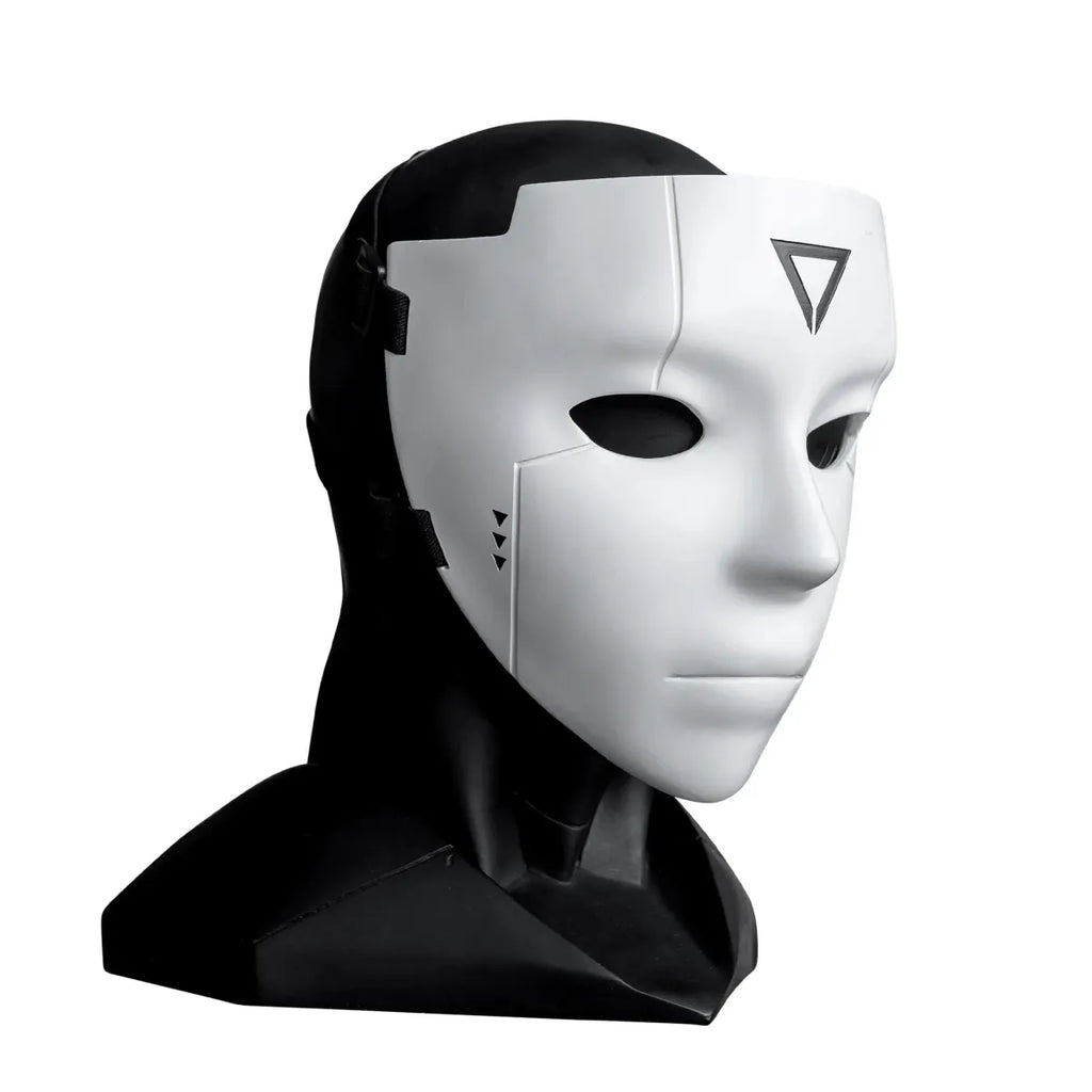 Genova 01A White Resin Face Mask - Harajuku Style - Cosplay Outfit - 3