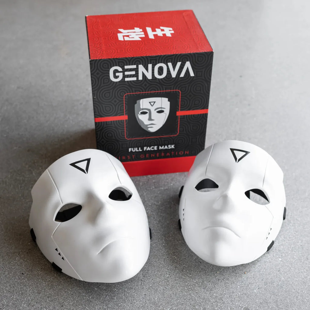 Genova 01A White Resin Face Mask - Harajuku Style - Cosplay Outfit - 11