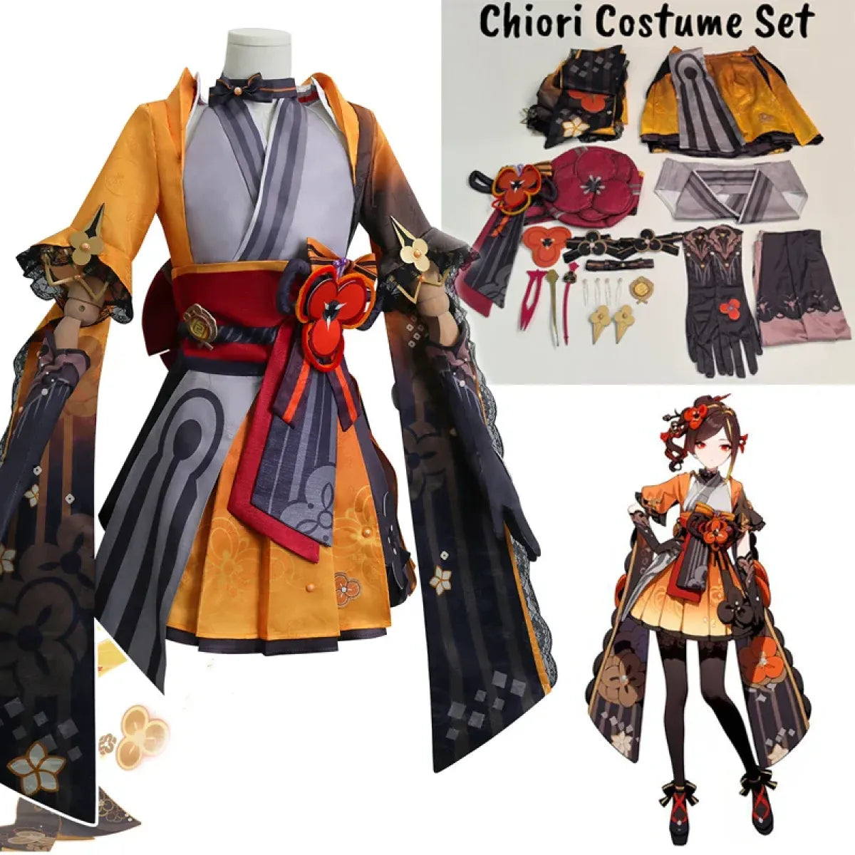 Chiori Genshin Impact Cosplay Costume Set - Cosplay - Cosplay - 8