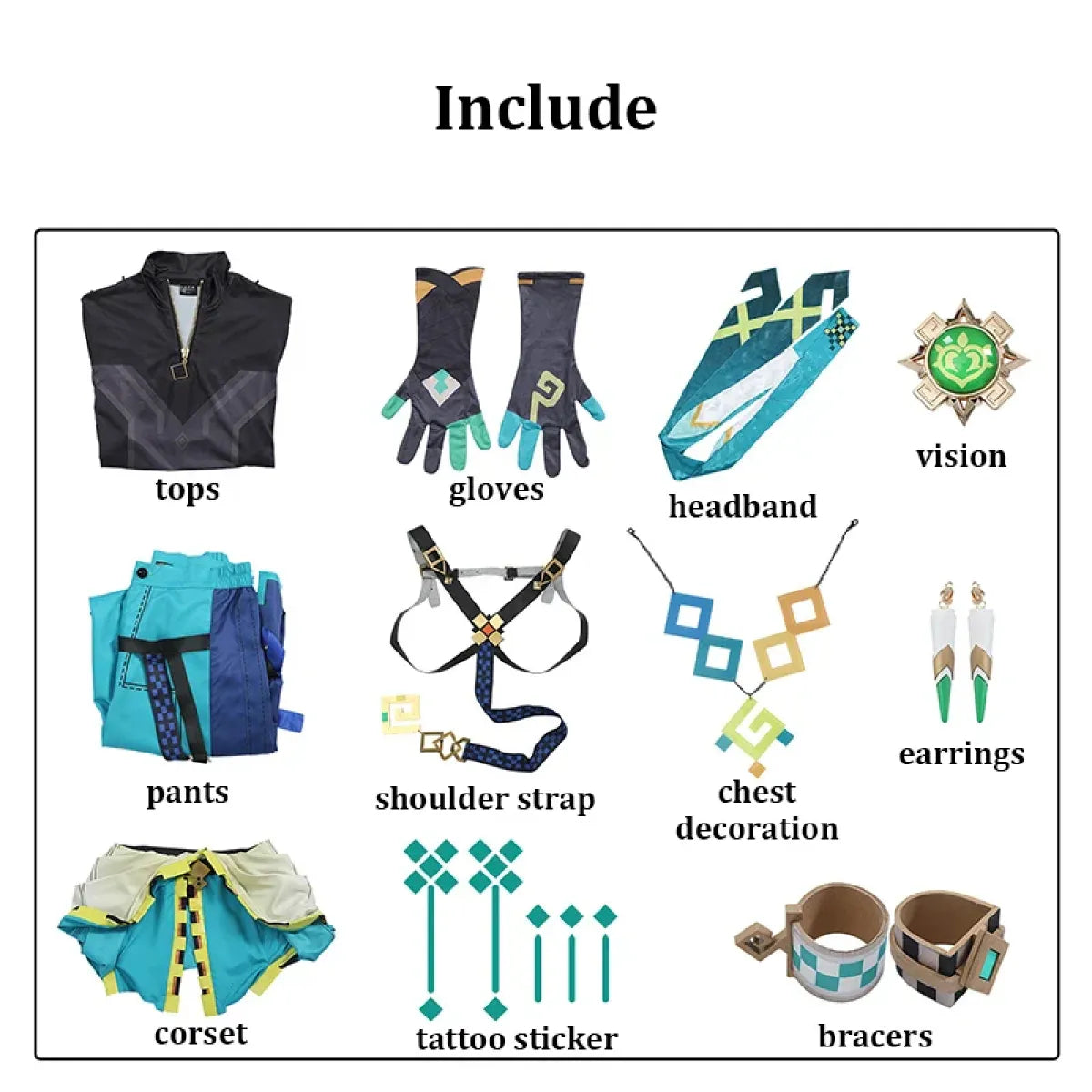 Kinich Genshin Impact Cosplay Costume with Wig - Cosplay - Cosplay - 5